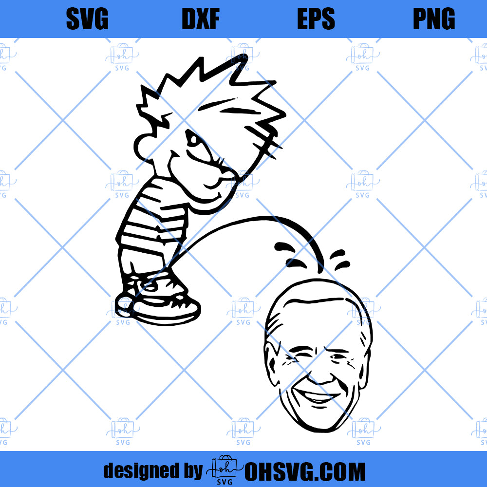 Piss On Biden SVG, Funny Anti Biden SVG PNG DXF Cut Files For Cricut