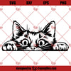 Cute Cat SVG, Peeking Cat SVG, Funny Kitty SVG, Cat SVG, Cute Cat Face SVG
