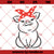 Pig Bandana SVG, Baby Pig With Bandana SVG, Pig With Headband Little Girl Pig Cute SVG