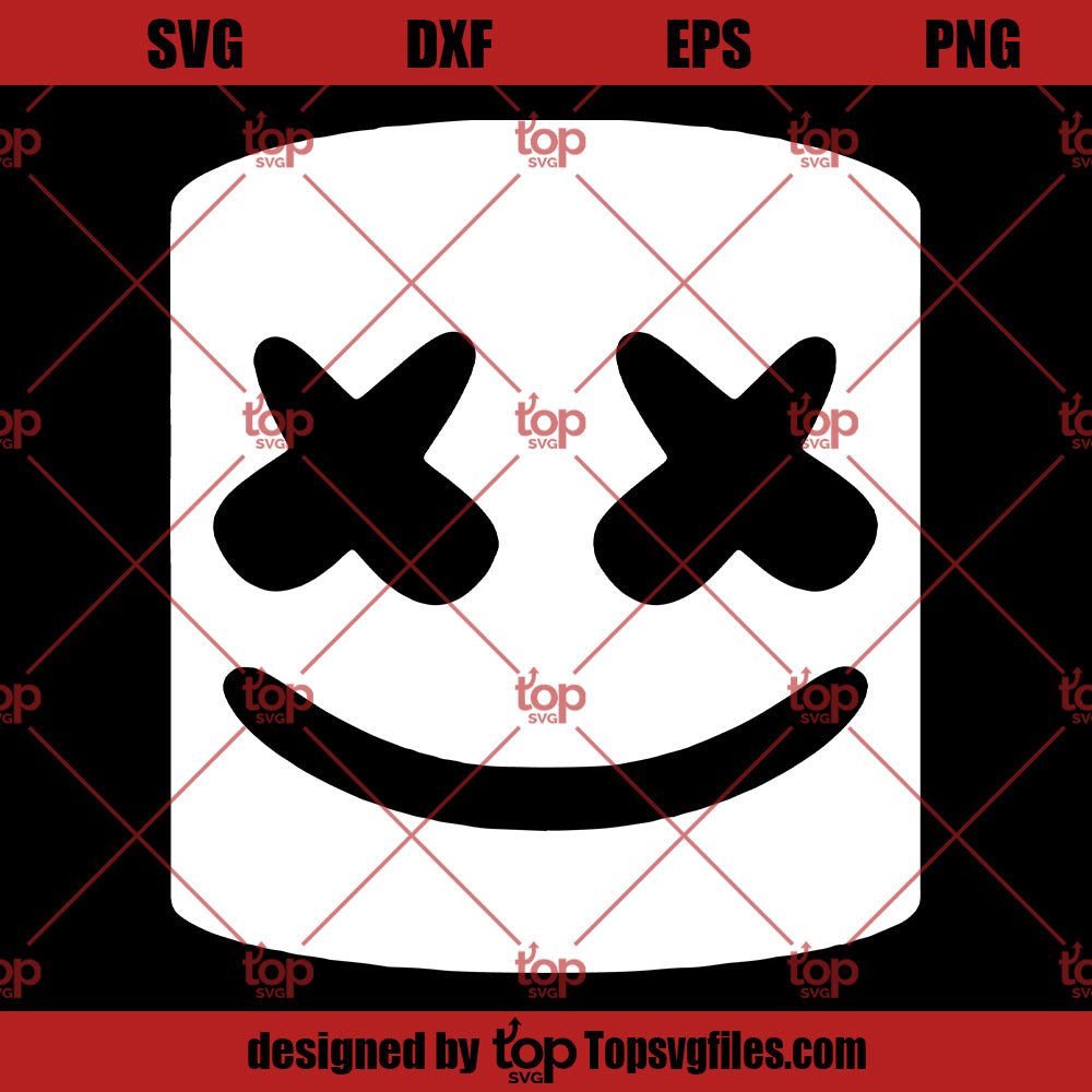 Marshmello Kids SVG, Dj Marshmello SVG, Face Dj Marshmello SVG