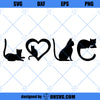 Cat Love SVG, Cats Love SVG, Cat SVG, I Love Cats svg, I Love My Pet svg, Cats Lover svg, Crazy Cat Lady svg, dxf, Cricut, Vector, Clipart