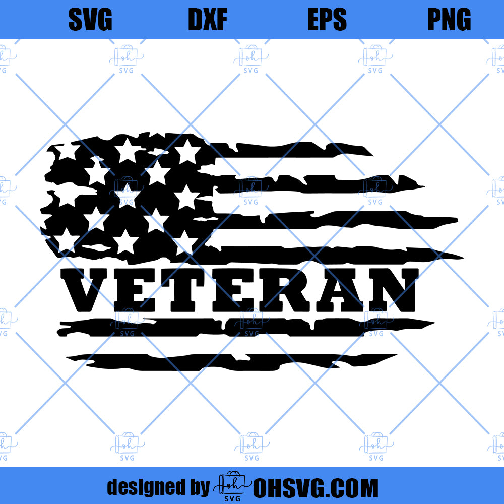 Distressed USA Flag svg,png,jpg,dxf,Veteran USA Flag,American flag svg -  ohsvg