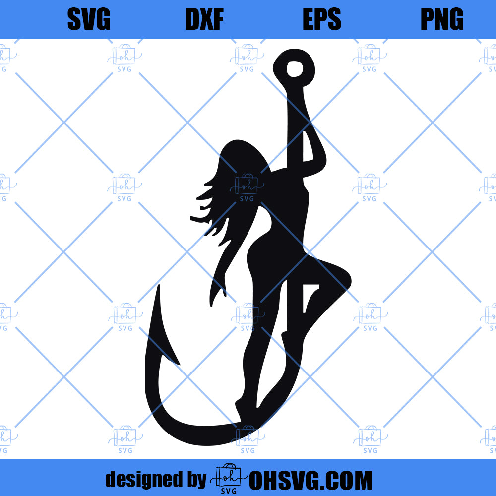 Girl On Hook Fishing SVG, Girl Sexy SVG, Dirty Hooker SVG