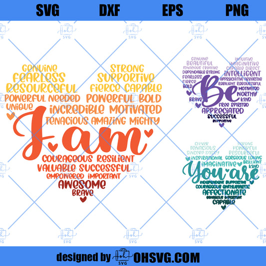 Affirming Words SVG, Positive Quote SVG, Motivational SVG