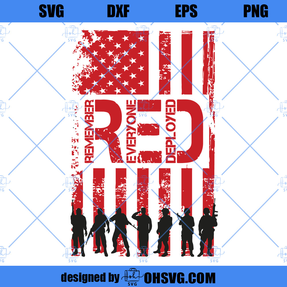 Remember Everyone Deployed SVG, Red Friday SVG, Military SVG