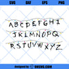 Halloween Font SVG. Stranger Things Christmas Alphabet SVG Cut File. Great for Designing and Crafting Halloween Decoration.