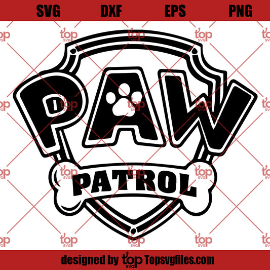 Paw Patrol SVG, Paw Patrol Logo SVG Cricut Silhouette Cut Files For Cricut