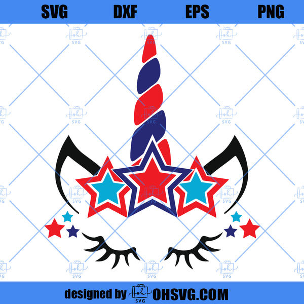 4th Of July Unicorn SVG, Unicorn SVG, American Flag Unicorn SVG - ohsvg