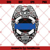 Custom Made Police Badge Memorial Reflective SVG, Law Enforcement Blue Line SVG