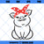 Pig Bandana SVG, Baby Pig With Bandana SVG, Little Girl Pig Cute SVG