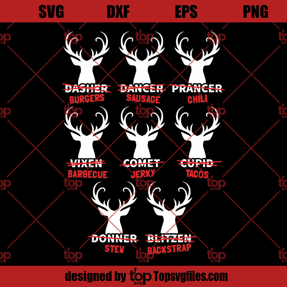 Christmas Reindeer Hunter SVG, Deer Hunter SVG, Deer Hunting SVG