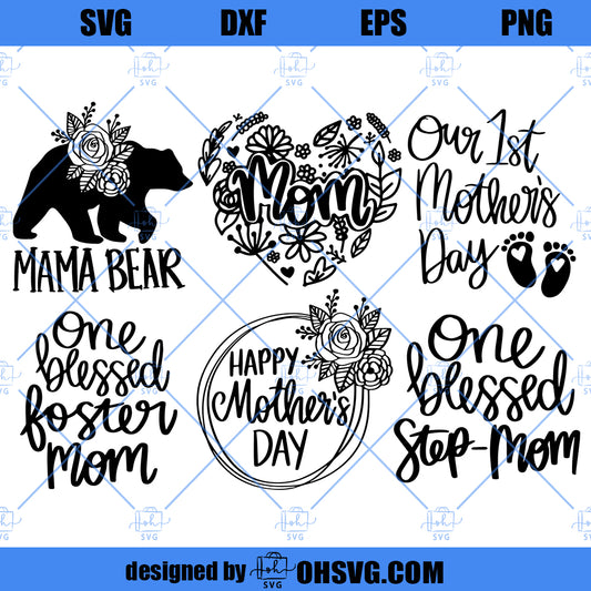 Mama SVG, Mom SVG, Mom Life SVG, Blessed Mama SVG, Mom Quotes SVG