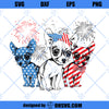 3 Chihuahua Dog And Firework America Flag Independence Day SVG