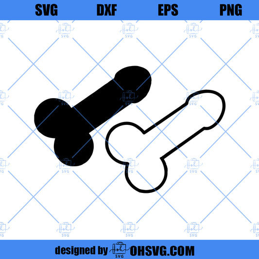 Penis SVG, Penis Silhouette, Penis Outline SVG, Male Anatomy SVG