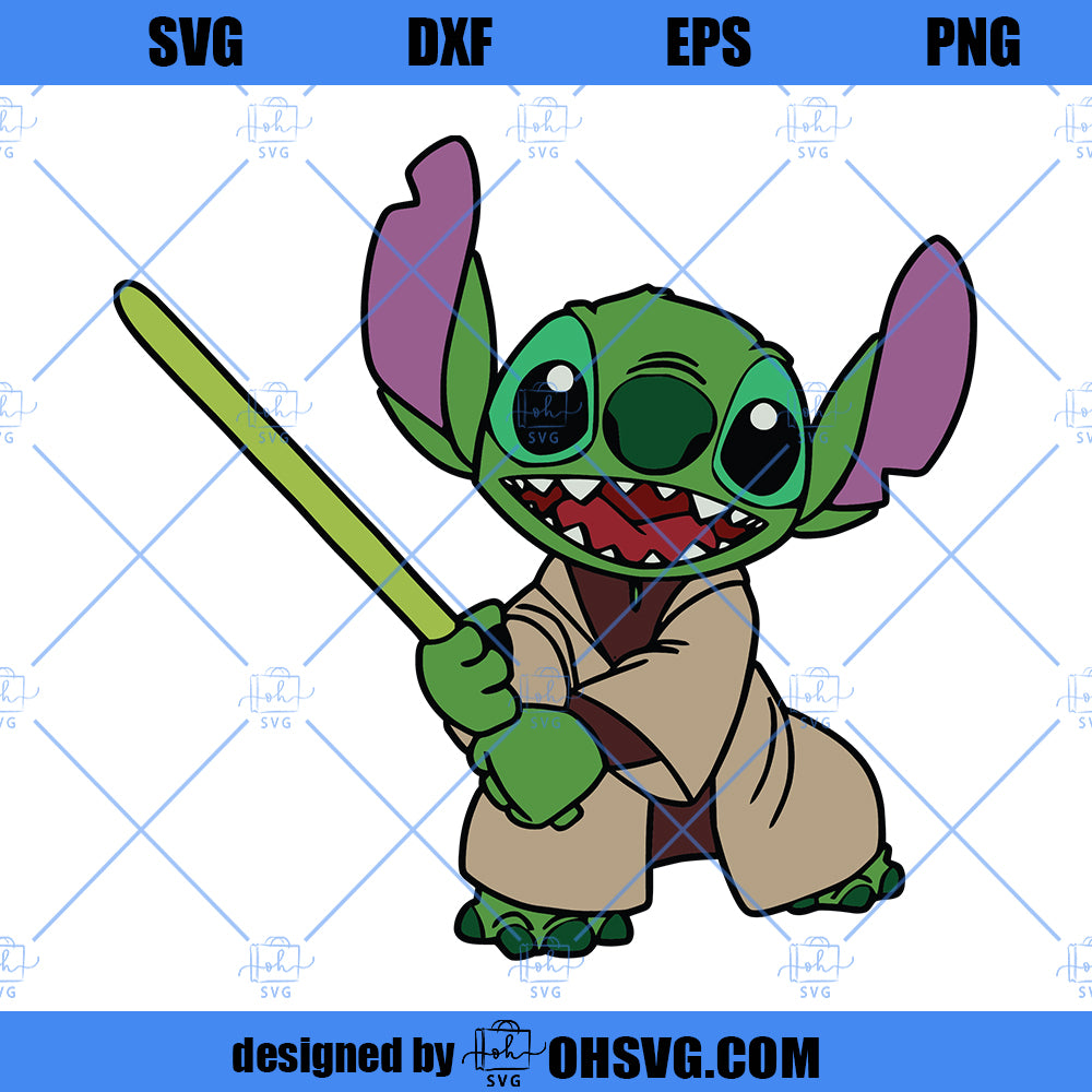 Stitch Jedi SVG