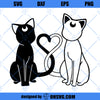 Luna And Artemis Heart SVG, Sailor Moon Cats SVG