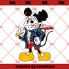 Horror Movie Characters Mickey Mouse Svg, Wearing a Mask Carrying a Knife With Blood On His Shoulder Svg