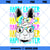 Happy Easter Tie Dye Bunny SVG, Easter Bleach SVG, Bunny With Glasses SVG