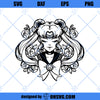 Sailor Moon SVG, Sailor Moon Floral SVG PNG DXF Cut Files For Cricut