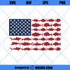 American Flag Fish SVG, 4th Of July SVG, Memorial Day SVG