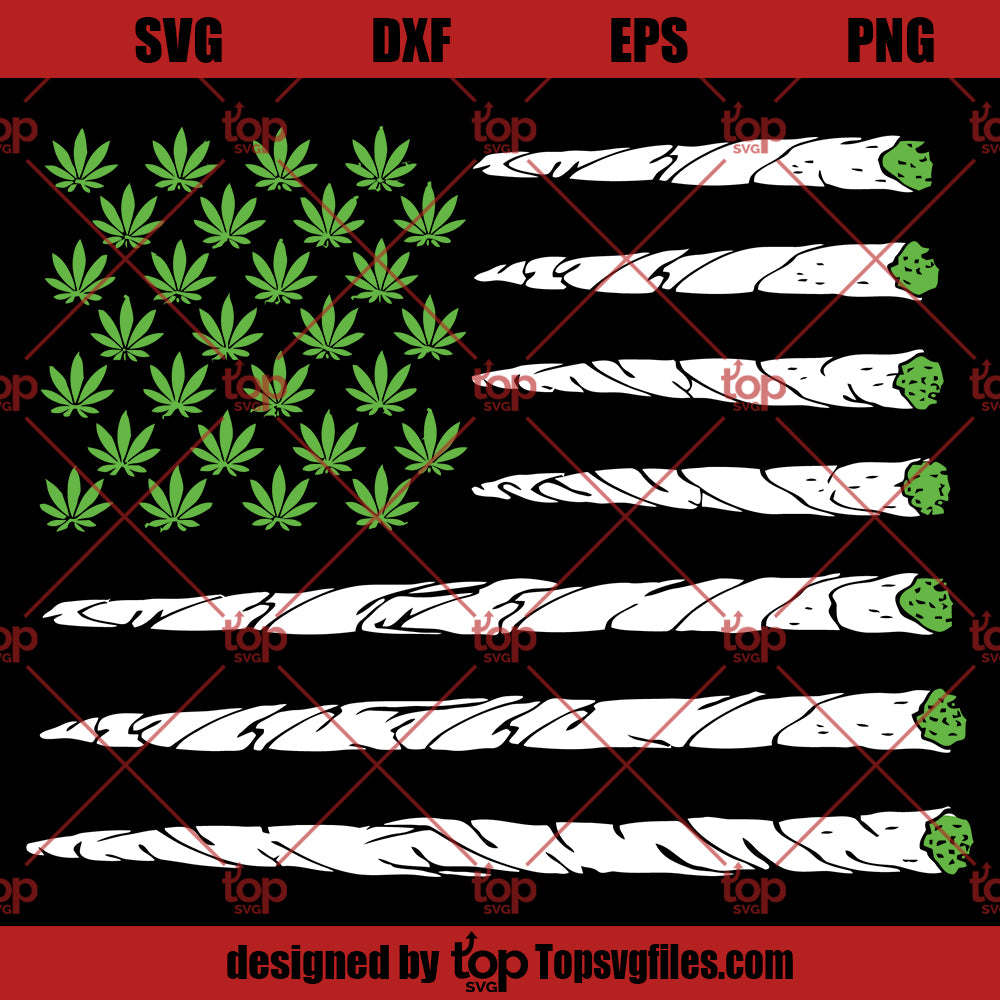Marijuana Flag Weed SVG, Weed SVG, Stoners SVG, Doobie Flag SVG