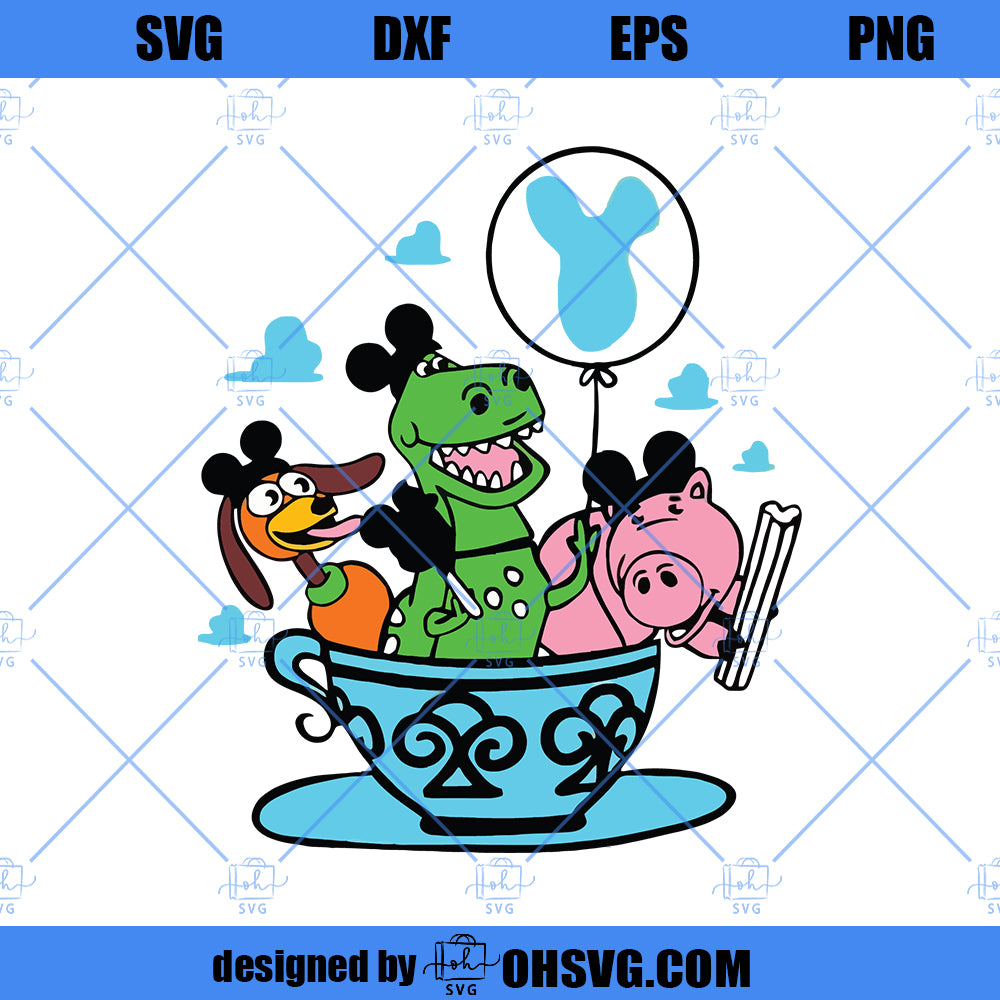 Toy Story SVG, Slinky Dog, Rex, Hamm SVG, Mickey Balloon SVG