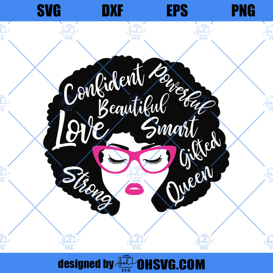 African American Woman SVG, Black Woman SVG, Afro Woman SVG