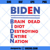 Biden Brain Dead Idiot Destroying Entire Nation SVG, Anti Biden SVG