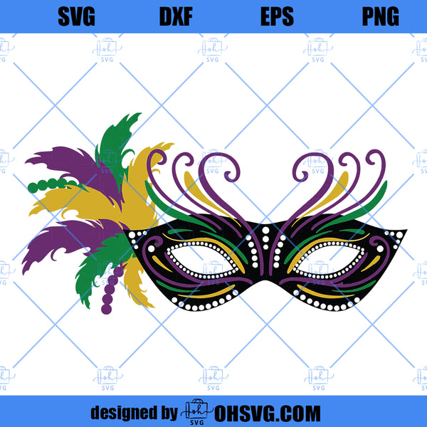 Mardi Gras Feathers svg - Mardi Gras svg - Mardi Gras Cut File - Cricut Cut  File - Silhouette Cut File