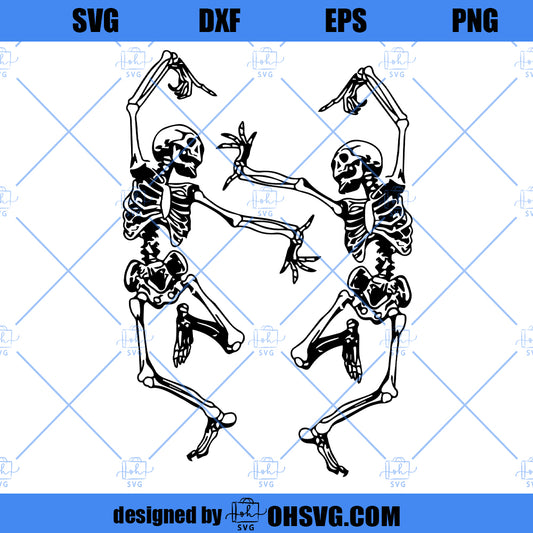 Dancing Skeletons SVG, Halloween SVG, Skeleton Funny Dance SVG