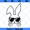 Bunny With Sunglasses SVG, Funny Easter SVG, Middle Finger Bunny SVG