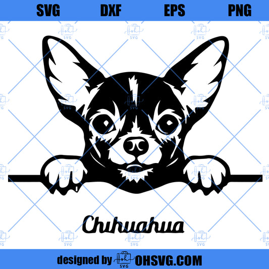 Chihuahua SVG, Chihuahua Peeking SVG, Chihuahua Dog Breed SVG
