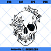 Floral Skeleton SVG, Flower Skull SVG, Flower Skeleton SVG