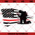 Firefighter Kneeling Weathered Flag SVG, Thin Red Line SVG