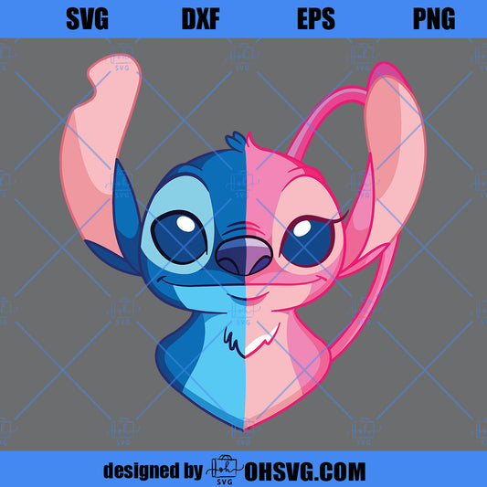 Stitch svg, Stitch love svg, Stitch And Angel svg, Lilo and Stitch svg, Stitch And Angel Cut Files, Lilo & Stitch Cut Files, Stitch Clipart