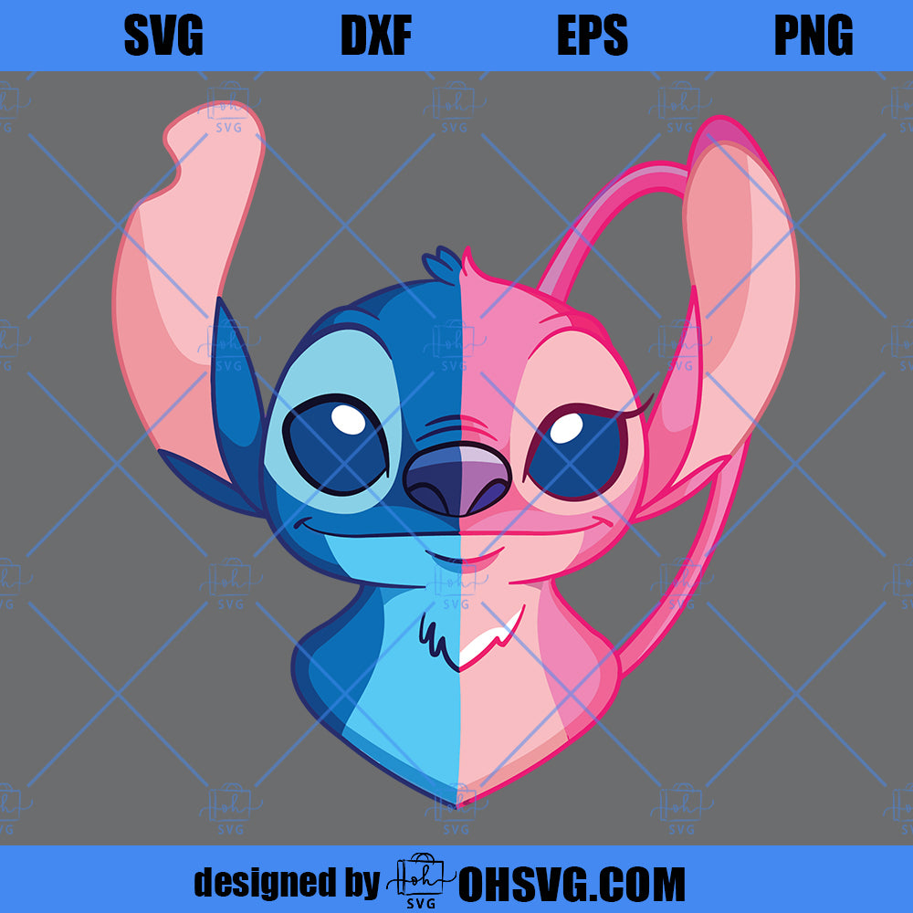 Buy Valentine's Day Stitch DXF, SVG, PNG Files Lilo & Stitch