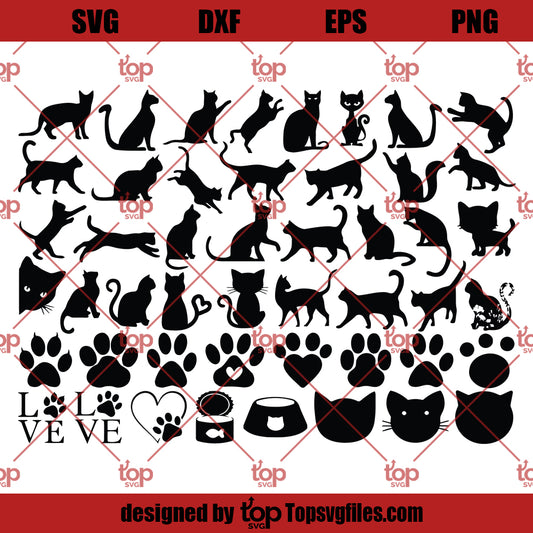 Cat Silhouette | Cat SVG | Cat Head SVG | Cat Face SVG | Cat Cut Files | Cat Design | Kitten Svg | Cat Vector | Kitty Svg | Pet Silhouette