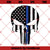 American Flag Skull SVG, Thin Blue Line Mask Skull Police SVG
