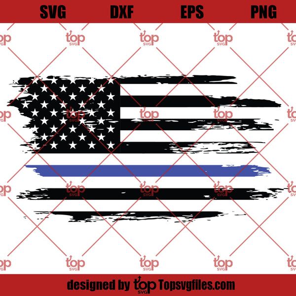 Thin Blue Line SVG, Police SVG, Law Enforcement SVG, Blue Lives Matter ...