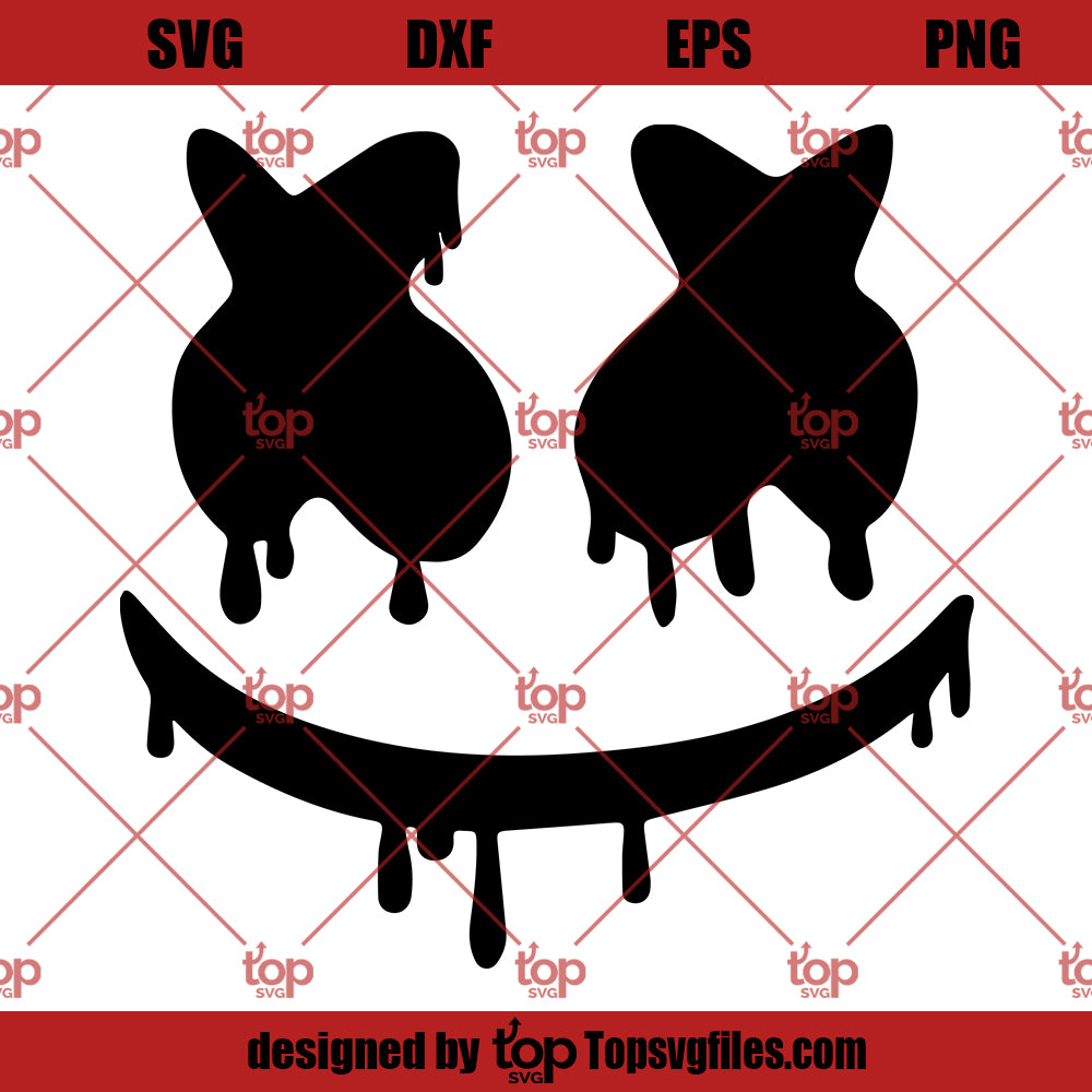 Dj Marshmello SVG, Face Dj Marshmello SVG PNG DXF Cut Files For Cricut