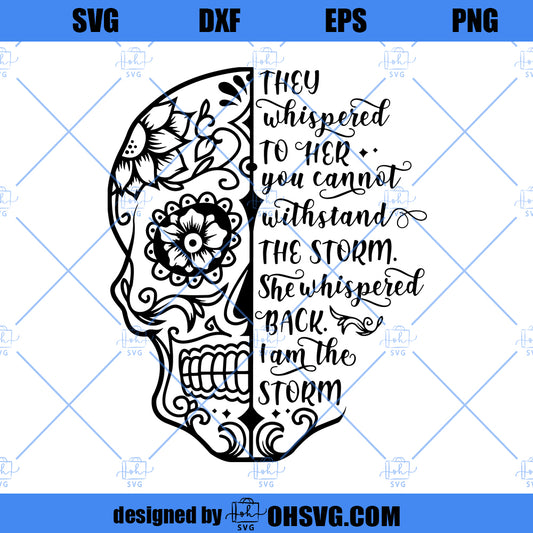 Sugar Skull SVG, Skull SVG, Calavera SVG, Mandala Skull SVG