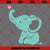 Baby Elephant SVG, Cute Elephant SVG, Elephant Baby With Heart SVG