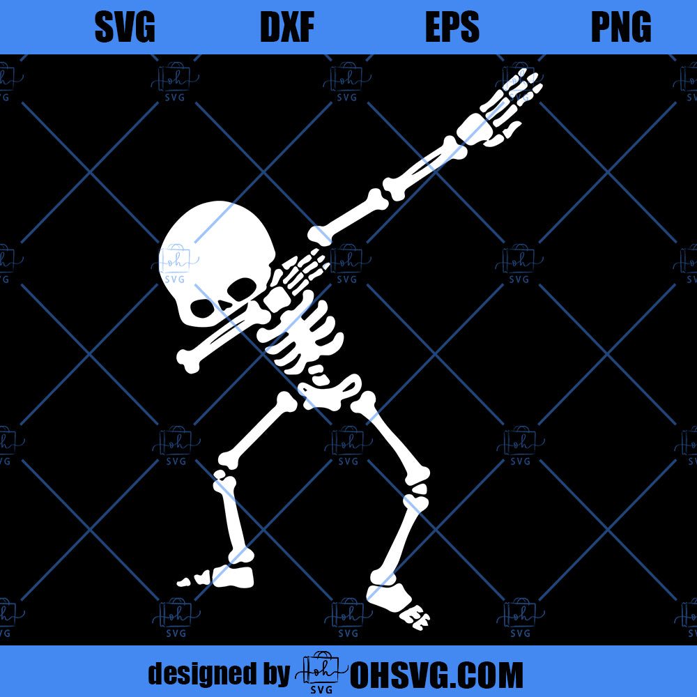 Dabbing Skeleton SVG, Skeleton SVG PNG DXF Cut Files For Cricut