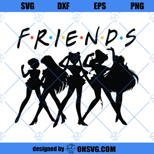 Sailor Moon Friends SVG, Sailor Moon SVG PNG DXF Cut Files For Cricut