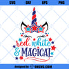 4th Of July Unicorn SVG, Patriotic Unicorn SVG, Red White Magical SVG