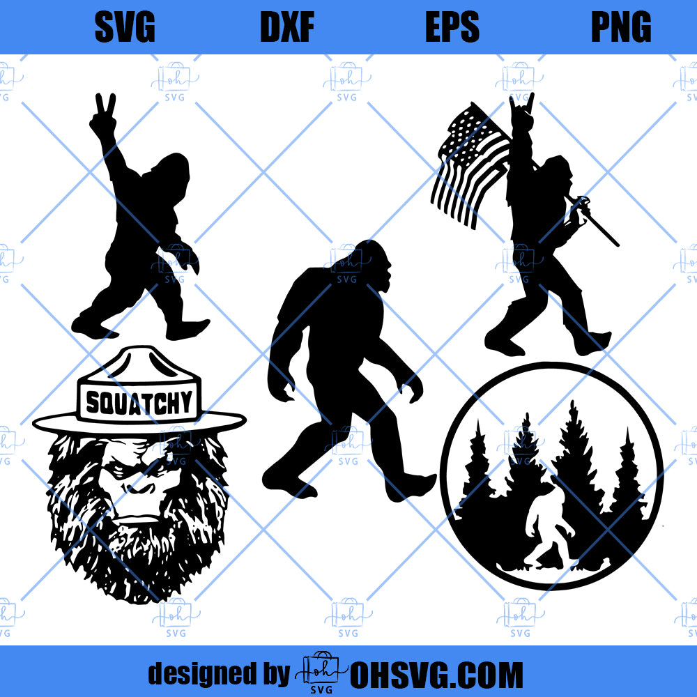 Bigfoot SVG, Bigfoot SVG, Bigfoot Clip Art, Bigfoot Mountain SVG