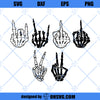 Sign Hand Skull SVG, Sign Hand Skeleton SVG PNG DXF Cut Files For Cricut