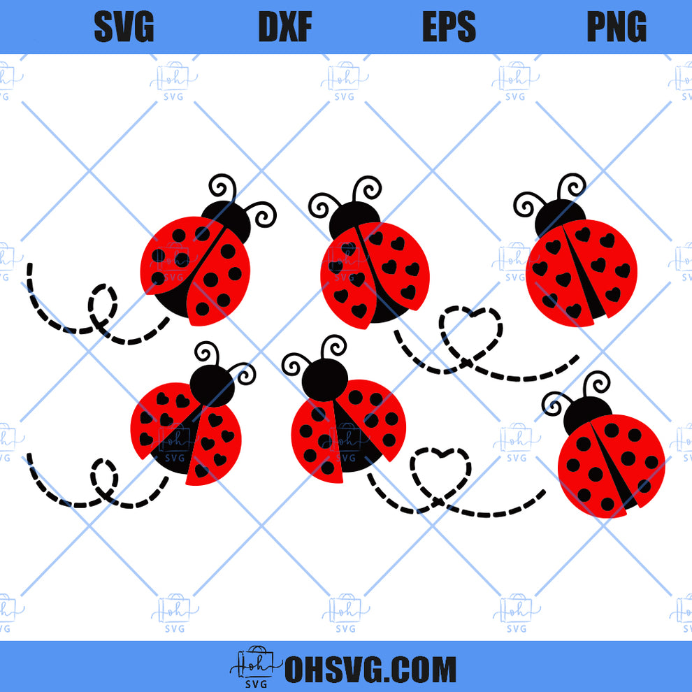 Ladybug SVG, Lady Bug SVG PNG DXF Cut Files For Cricut – ohsvg