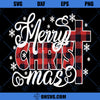 Merry Christ Mas SVG, Christmas SVG, Jesus SVG, Christ Buffalo Plaid SVG