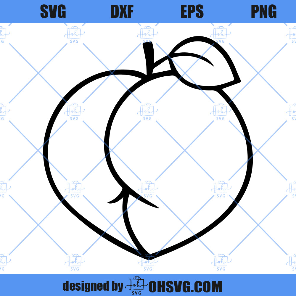 Peach Ass SVG, Peach Clipart SVG, Popular Summer SVG, Funny Fruit SVG